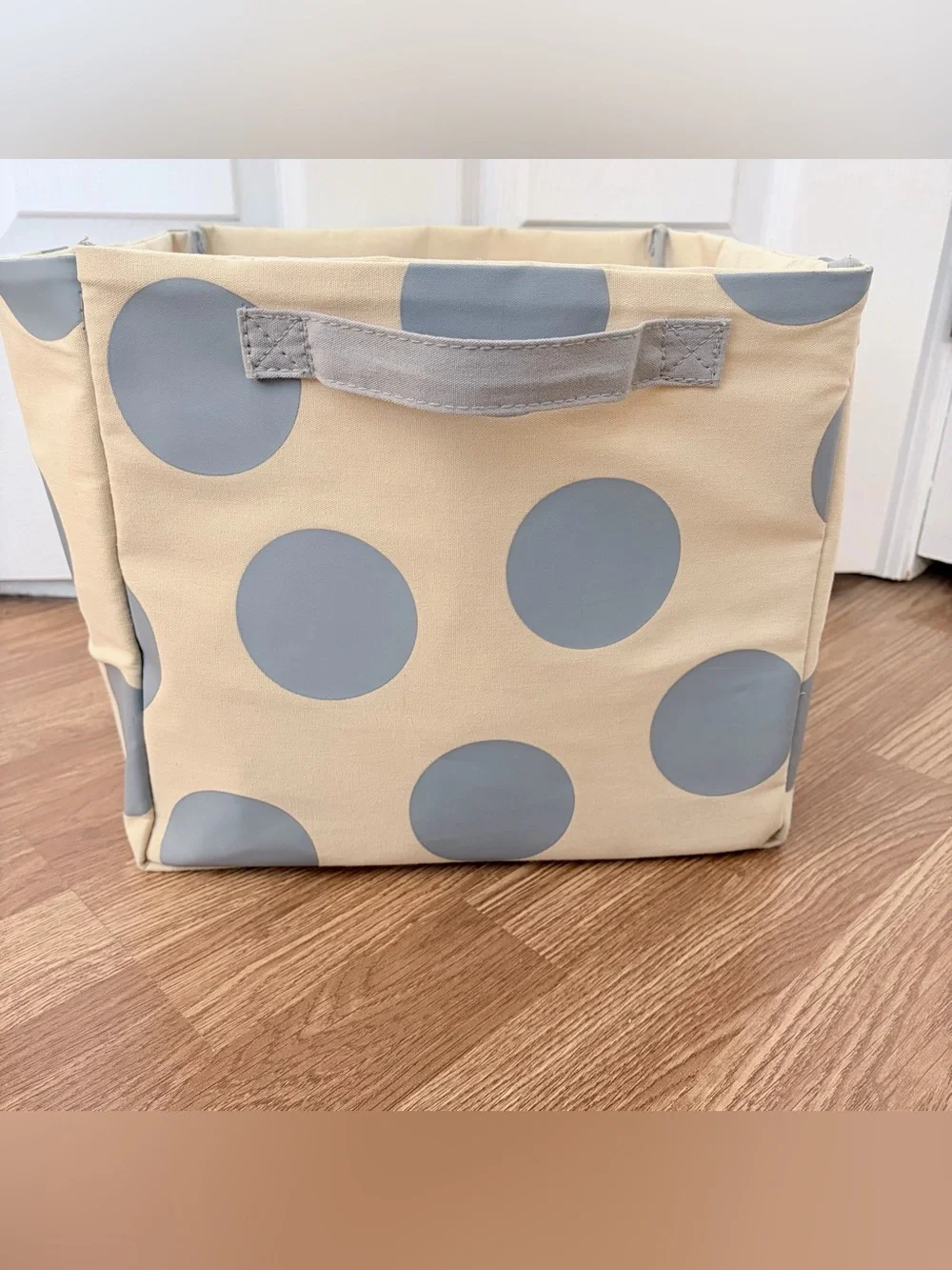 Land of Nod Polka Dot Fabric Storage Cube